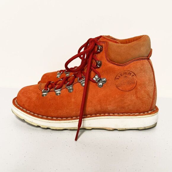 Diemme Roccia Orange Suede Lace Up Hiking Boots - Picture 3 of 7